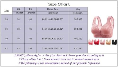 Women's Front Side Buckle Lace Edge without Steel Ring Movement Seamless Gathering Wireless Bras for Women